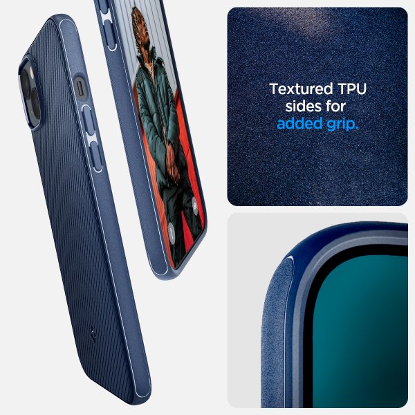Spigen iPhone 14 Plus Cover Mag Armor MagFit Navy Blue