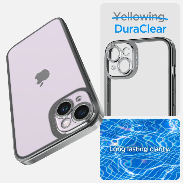 Spigen iPhone 14 Cover Optik Crystal Chrome Gray