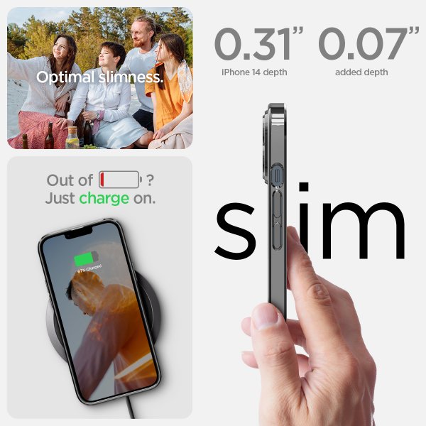 Spigen iPhone 14 Cover Optik Crystal Chrome Gray