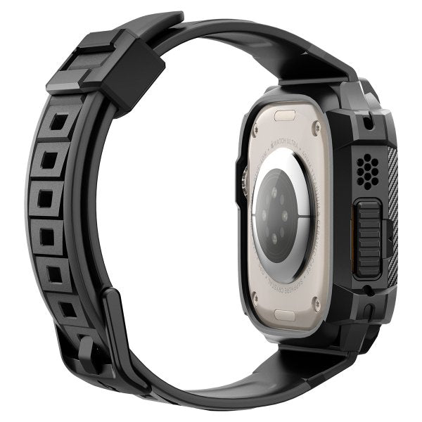 Spigen Apple Watch Ultra Etui og Rem Rugged Armor Pro Sort