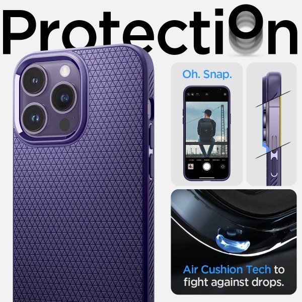 Spigen iPhone 14 Pro Max Cover Liquid Air Deep Purple