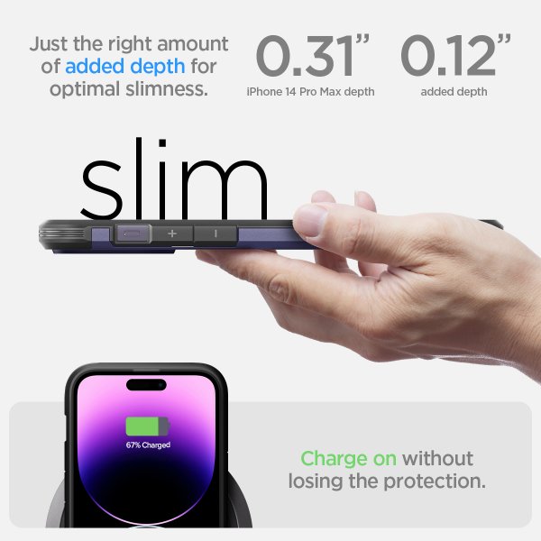 Spigen iPhone 14 Pro Max Cover Tough Armor MagFit Deep Purple