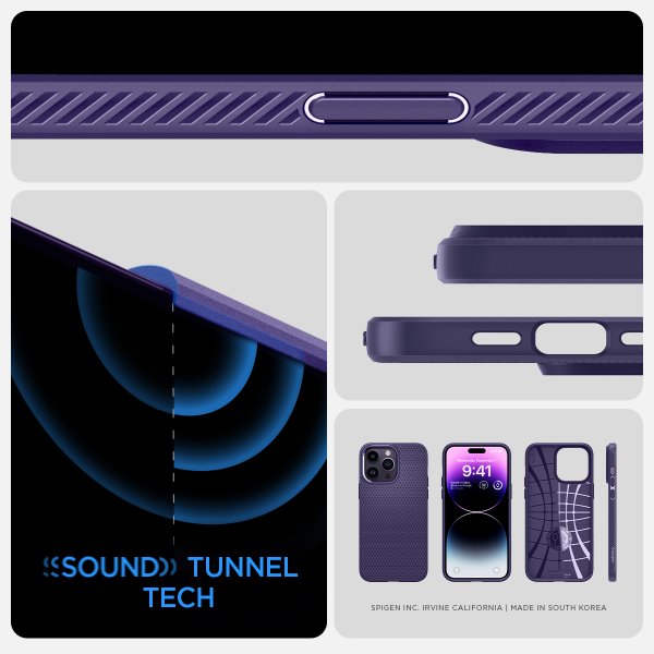 Spigen iPhone 14 Pro Cover Liquid Air Deep Purple
