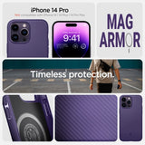 Spigen iPhone 14 Pro Cover Mag Armor MagFit Deep Purple