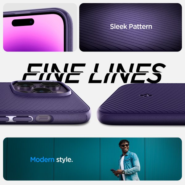 Spigen iPhone 14 Pro Cover Mag Armor MagFit Deep Purple