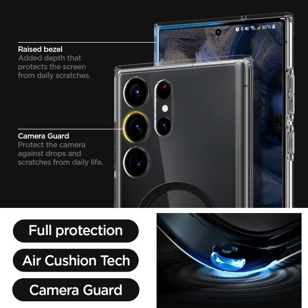 Spigen Samsung Galaxy S23 Ultra Cover Ultra Hybrid OneTap Ring MagSafe Sort