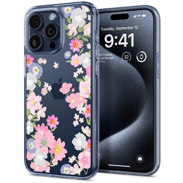 Spigen iPhone 15 Pro Cover Liquid Crystal Blossom