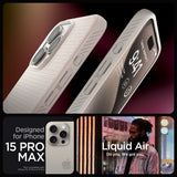 Spigen iPhone 15 Pro Max Cover Liquid Air Natural Titanium