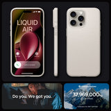 Spigen iPhone 15 Pro Max Cover Liquid Air Natural Titanium
