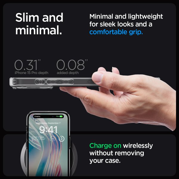Spigen iPhone 15 Pro Cover Ultra Hybrid Space Crystal