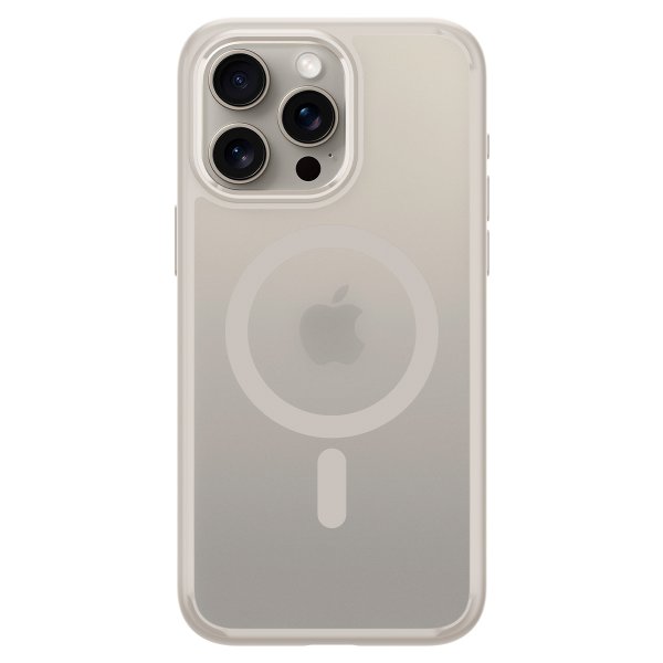 Spigen iPhone 15 Pro Cover Ultra Hybrid MagFit Frost Natural Titanium
