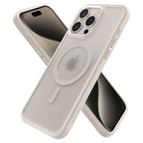 Spigen iPhone 15 Pro Cover Ultra Hybrid MagFit Frost Natural Titanium