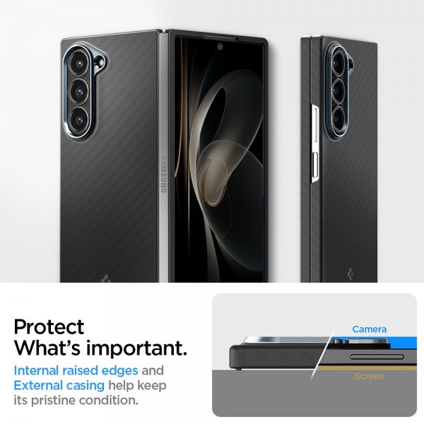 Spigen Samsung Galaxy Z Fold 6 Cover Air Skin Aramid Sort