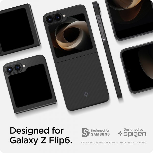 Spigen Samsung Galaxy Z Flip 6/Flip 7 FE Cover Air Skin Aramid Sort