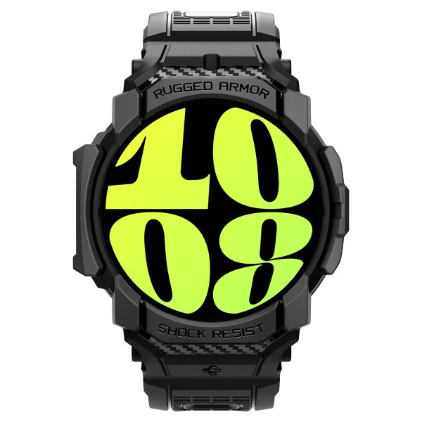 Spigen Samsung Galaxy Watch 7 40mm Rem og Cover Rugged Armor Pro Mat Sort