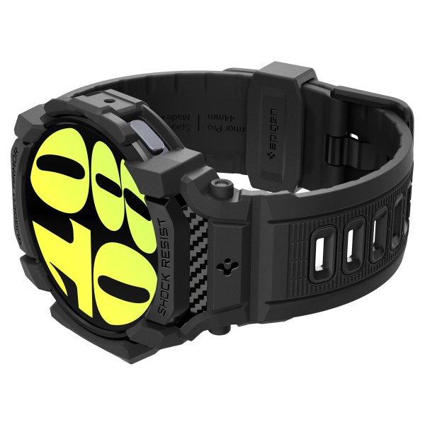 Spigen Samsung Galaxy Watch 7 40mm Rem og Cover Rugged Armor Pro Mat Sort