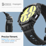 Spigen Samsung Galaxy Watch 7 40mm Rem og Cover Rugged Armor Pro Mat Sort