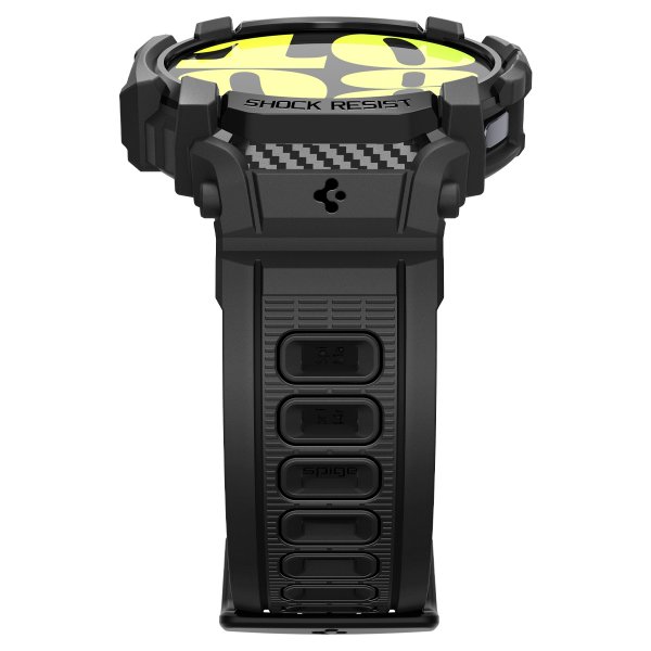 Spigen Samsung Galaxy Watch 7 44mm Armbånd og Skal Rugged Armor Pro Mat Sort