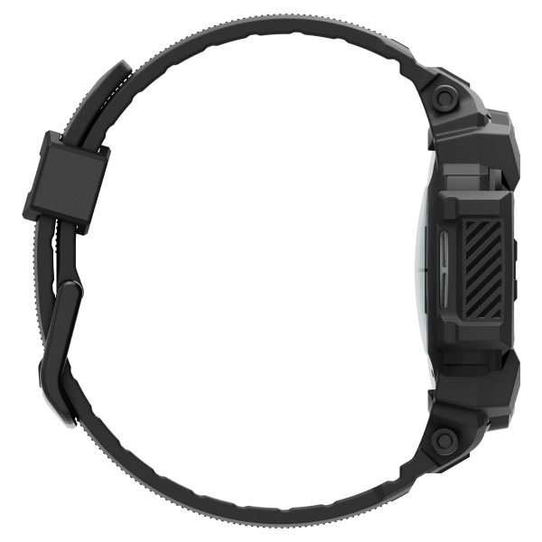 Spigen Samsung Galaxy Watch 7 44mm Armbånd og Skal Rugged Armor Pro Mat Sort
