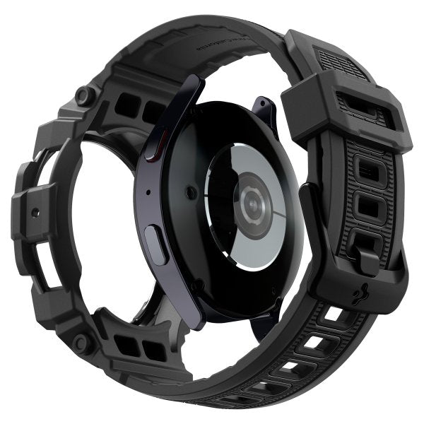 Spigen Samsung Galaxy Watch 7 44mm Armbånd og Skal Rugged Armor Pro Mat Sort