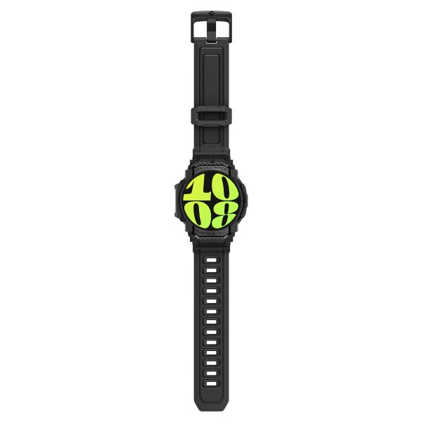 Spigen Samsung Galaxy Watch 7 44mm Armbånd og Skal Rugged Armor Pro Mat Sort