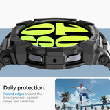 Spigen Samsung Galaxy Watch 7 44mm Armbånd og Skal Rugged Armor Pro Mat Sort