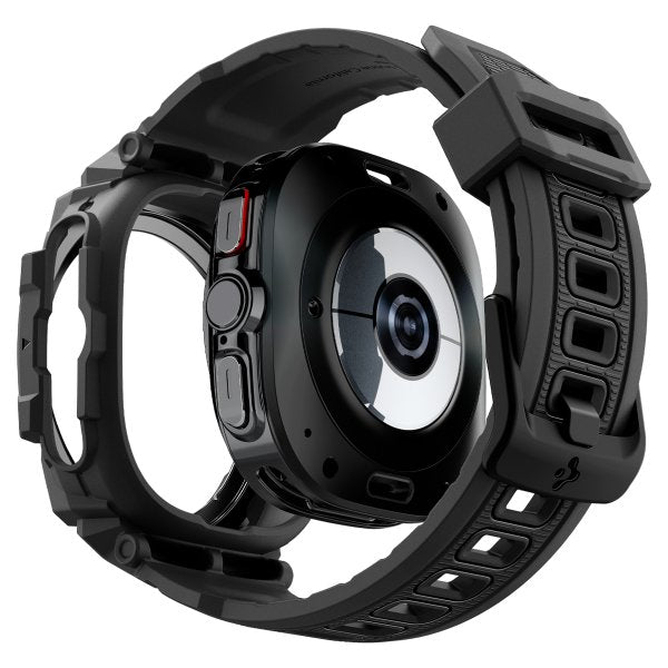 Spigen Samsung Galaxy Watch Ultra Armbånd og Etui Rugged Armor Pro Matte Black