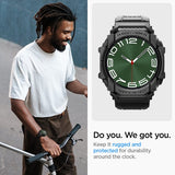 Spigen Samsung Galaxy Watch Ultra Armbånd og Etui Rugged Armor Pro Matte Black
