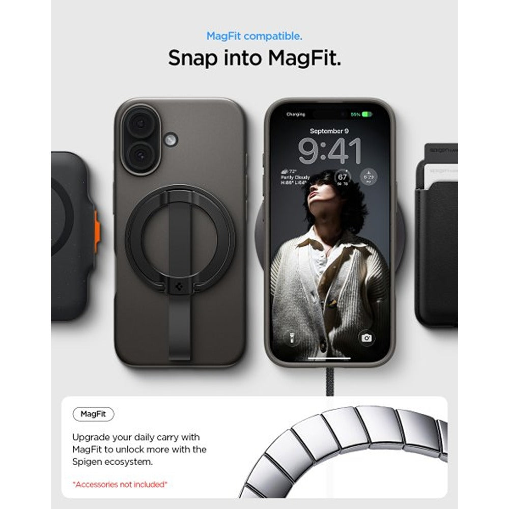 Spigen iPhone 17 Cover Thin Fit MagFit Gunmetal