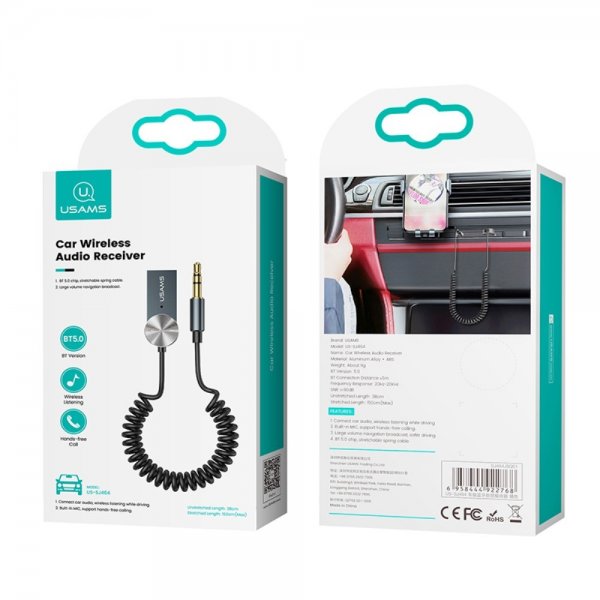 USAMS 3,5 mm AUX til Trådløs Bluetooth Adapter