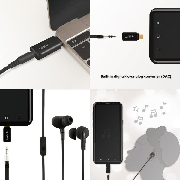 LogiLink Adapter USB-C til 3.5mm DAC