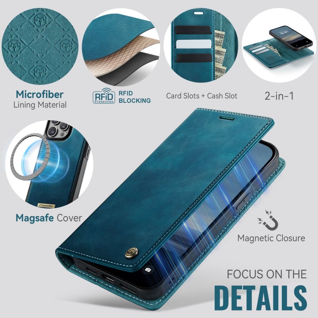 CaseMe iPhone 15 Pro Max Etui C49 Series Grøn