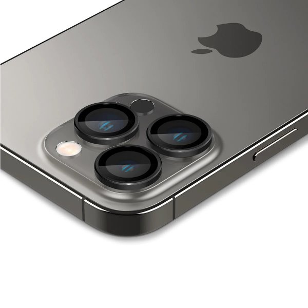 Spigen iPhone 14/15/16/17 Pro & Pro Max Kamerabeskyttelse GLAS.tR EZ Fit Optik Pro 2-pak Sort