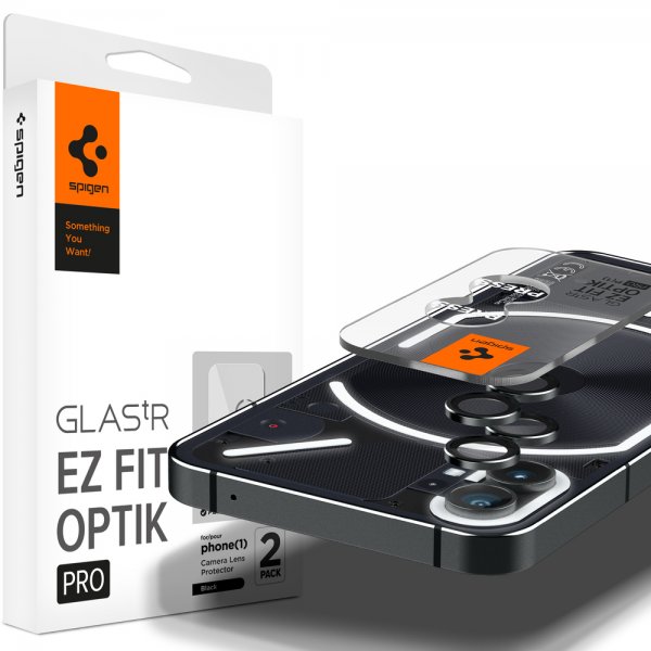 Spigen Nothing Phone (1) Kamerabeskyttelse GLAS.tR EZ Fit Optik Pro 2-pak Sort