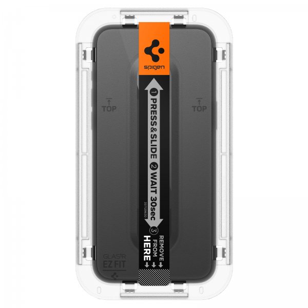 Spigen iPhone 15 Pro Max Skærmbeskyttelse GLAS.tR EZ Fit FC Sort 2-pak