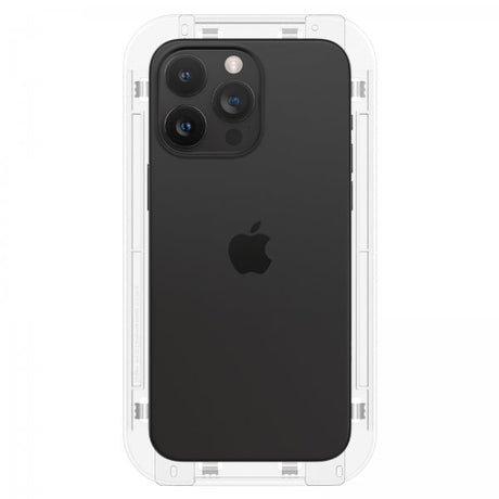 Spigen iPhone 15 Pro Max Skærmbeskyttelse GLAS.tR EZ Fit FC Sort 2-pak