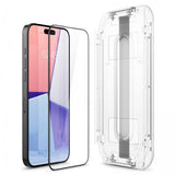 Spigen iPhone 15 Pro Skærmbeskyttelse GLAS.tR EZ Fit FC Sort 2-pak