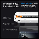 Spigen iPhone 15 Pro Skærmbeskyttelse GLAS.tR EZ Fit FC Sort 2-pak