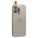 Spigen iPhone 15 Pro/iPhone 15 Pro Max Kamerabeskyttelse GLAS.tR EZ Fit Optik Pro 2-pak Natural Titanium
