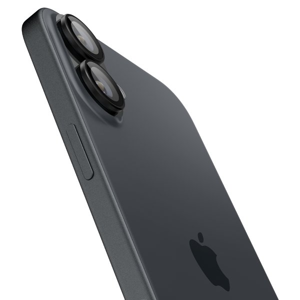 Spigen iPhone 16/iPhone 16 Plus Kamerabeskyttelse GLAS.tR EZ Fit Optik Pro 2-pak Sort