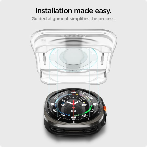 Spigen Samsung Galaxy Watch Ultra Skærmbeskyttelse GLAS.tR EZ Fit 2-pak