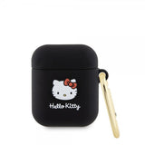 Hello Kitty AirPods 1/2 Cover Flydende Silikone Sort