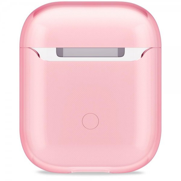 holdit AirPods 1/2 Cover Gennemsigtig Bright Pink
