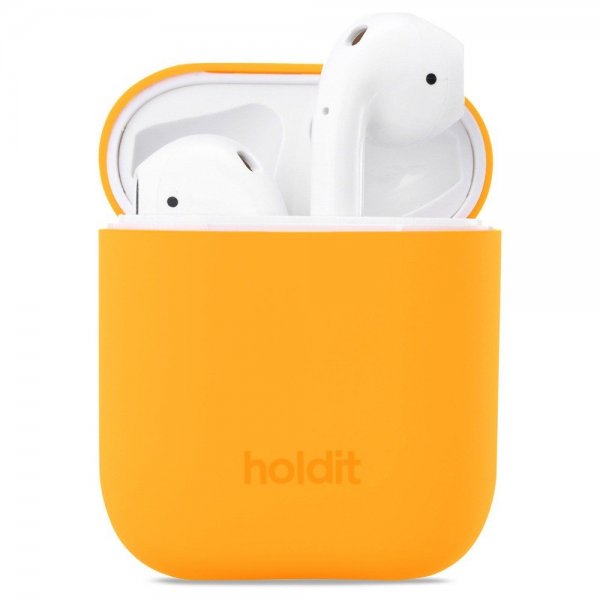 holdit AirPods 1/2 Cover Silikone Orange Juice