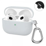 Enkay AirPods 3 Skal i Silikone med Karabin Grå