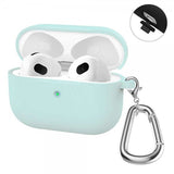 Enkay AirPods 3 Silikone Cover med Karabinhage Lysegrøn