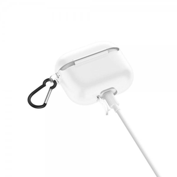 AirPods 3 Cover med Karabinhage Frostet Klar
