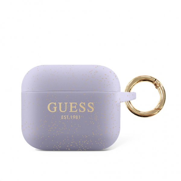 Guess AirPods 3 Etui Printed Logo Violet