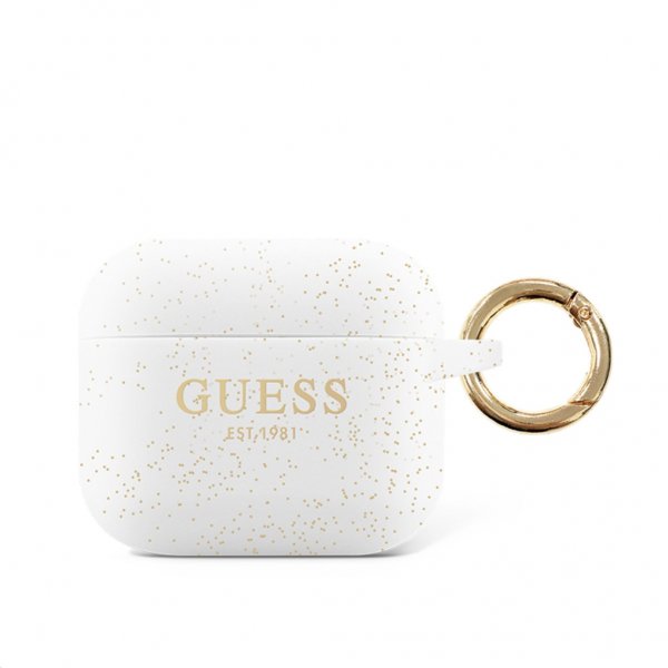Guess AirPods 3 Etui Printed Logo Hvid