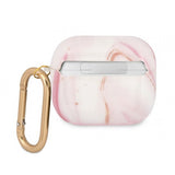 Guess AirPods 3 Etui Shiny Marble Rosa